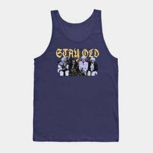 stay old black and white retro design Tank Top